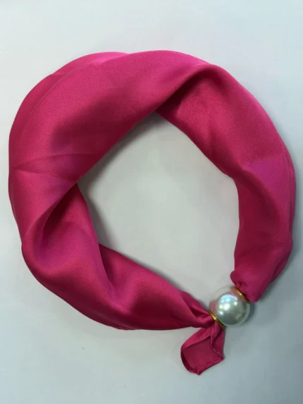 Skjerf med magnet ensfarget rosa